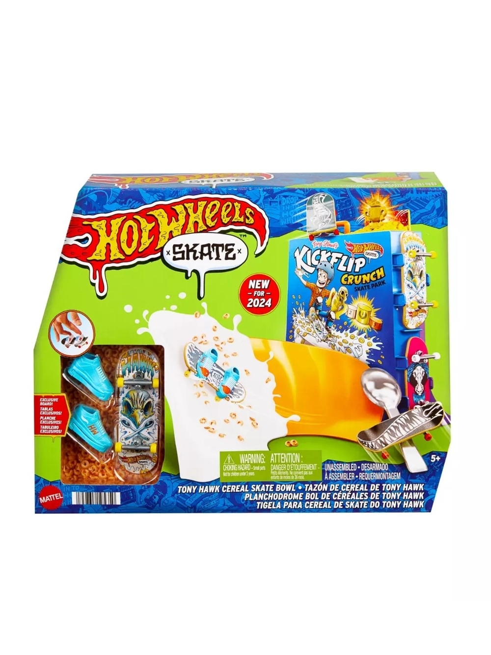 Hot Wheels Tony Hawk Skate Cereal Bowl Playset - Blue/Yellow